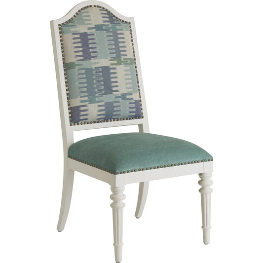 000 SI-2242522 | Primary Silo | Corsica Upholstered Side Chair by Barclay Butera in polo mallet white. Made from unique in a traditional style.