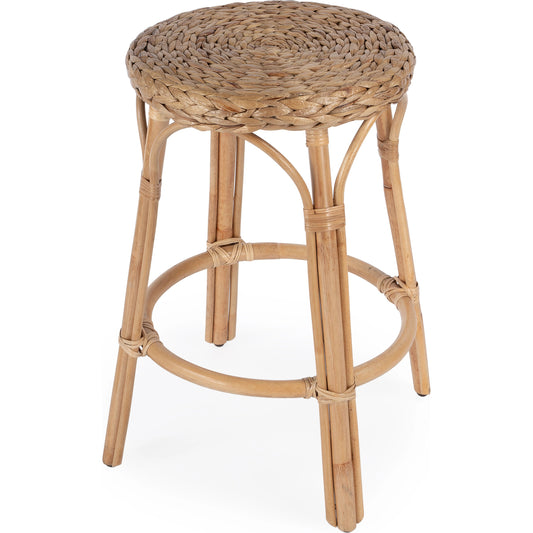 Tobias Rattan Round 24" Counter Stool by Butler Specialty Company. Made from unique in a coastal style.