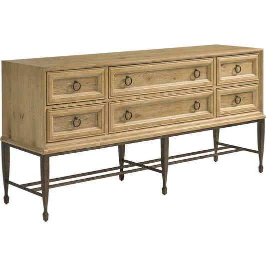 001 SI-2540463 | Primary Silo | Birnam Wood Sideboard by Barclay Butera in tan. Made from white oak, metal in a unique style.