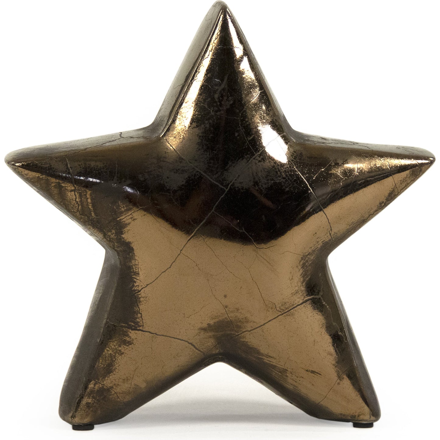 002 SR-900132 | Additional Silo | Distressed Bronze Star by Zentique in distressed metallic bronze and stoneware. Made from stoneware in a modern style.