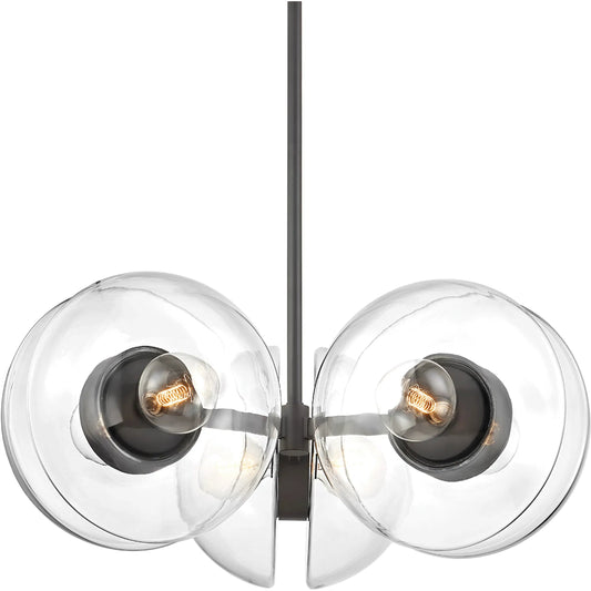 Kert 6 Light Chandelier by Hudson Valley. Made from steel in a modern style.