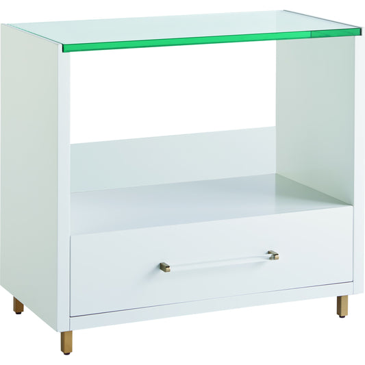 Peony Nightstand by Miranda Kerr Home in gold and alabaster. Made from unique in a modern style.