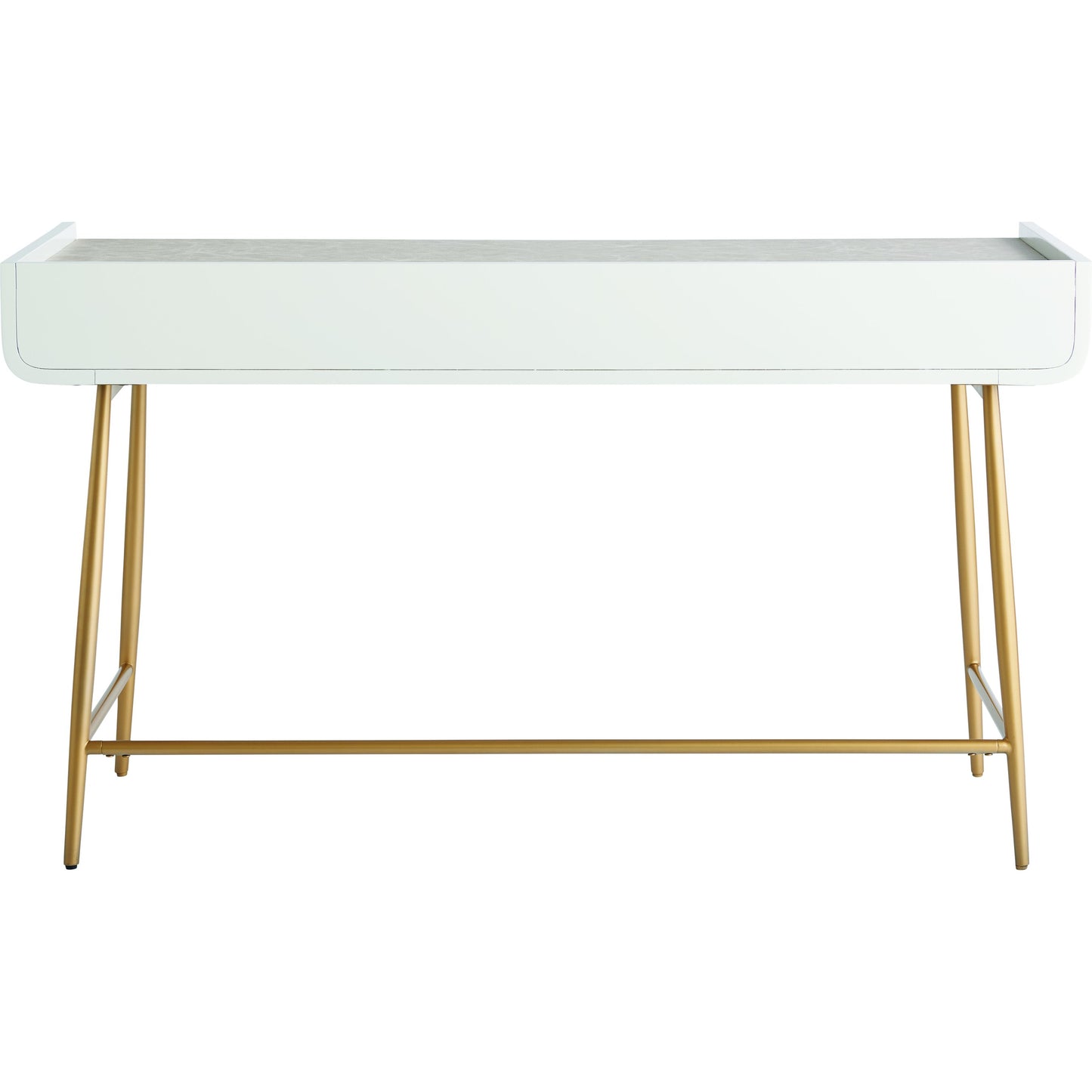003 SR-909187 | Additional Silo | Allure Vanity Desk by Miranda Kerr Home in gold and white lacquer. Made from unique in a modern style.