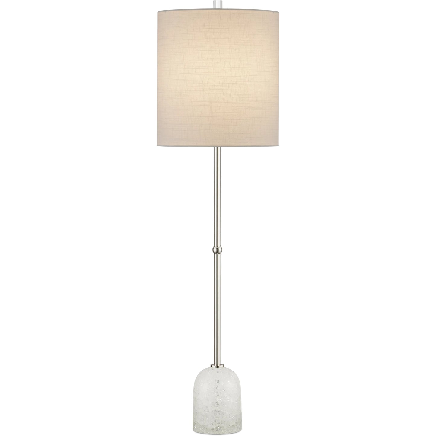 001 SI-2191695 | Primary Silo | Craquelle Table Lamp by Currey and Company in clear crackle, polished nickel. Made from glass, metal in a modern style.