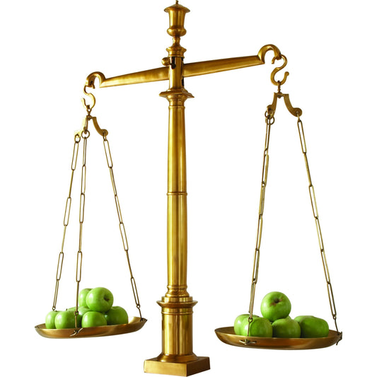 001 SR-701537 | Primary Silo | Library Scales by Global Views. Made from brass in a traditional style.