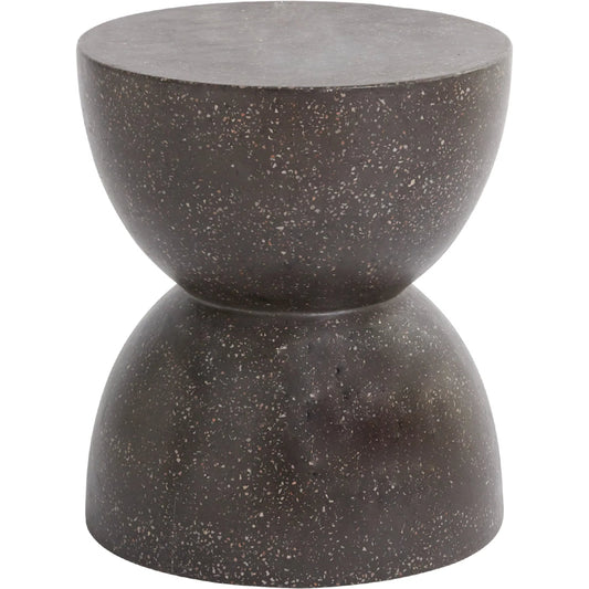 Drew Stool by Accent Decor in black. Made from natural stone in a modern style.