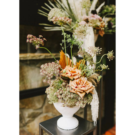 Benoit Compote by Accent Decor in white. Made from ceramic in a modern style.