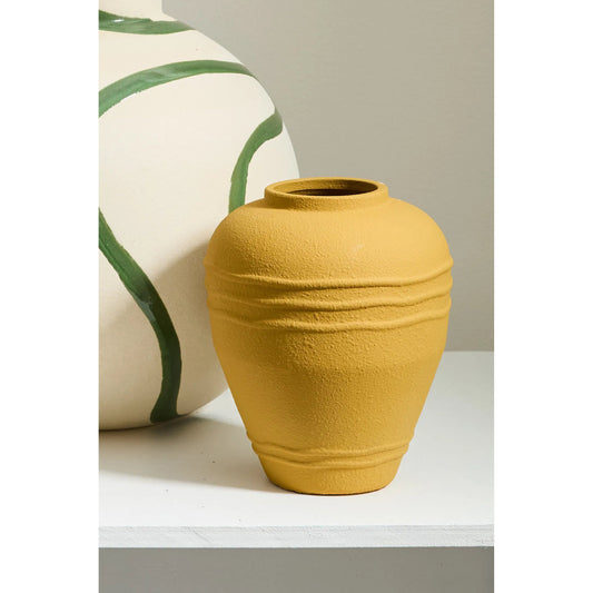 Dreamer Vase by Accent Decor in ochre. Made from ceramic in a unique style.