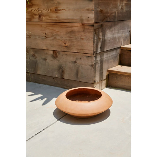 Avana Stacking Planter by Accent Decor in terracotta. Made from concrete in a modern style.