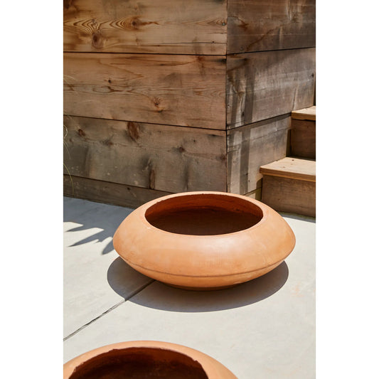 Avana Stacking Planter by Accent Decor in terracotta. Made from concrete in a modern style.