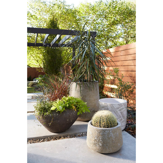 Ellwyn Planter by Accent Decor in brown. Made from ceramic in a rustic style.