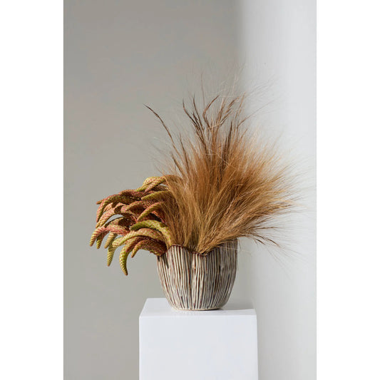 Capira Pot by Accent Decor in brown. Made from ceramic in a unique style.