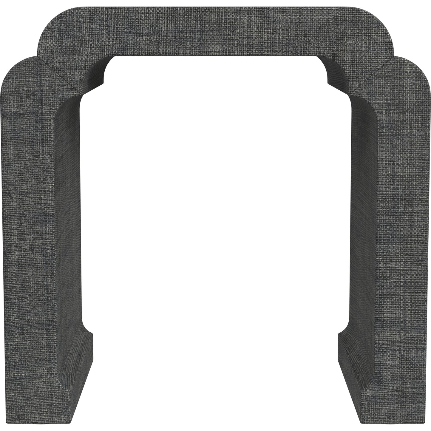 003 SI-2077886 | Additional Silo | Chatham Raffia Waterfall Side Table by Butler Specialty Company in charcoal and charcoal raffia. Made from gmelina beechwood solids, mdf, raffia in a transitional style.