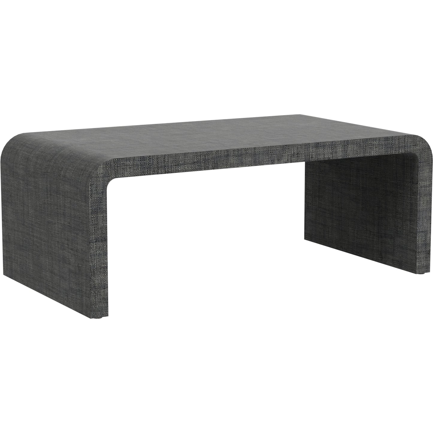001 SI-2077887 | Additional Silo | Chatham Raffia Waterfall Coffee Table by Butler Specialty Company in charcoal and charcoal raffia. Made from gmelina beechwood solids, mdf, raffia in a transitional style.