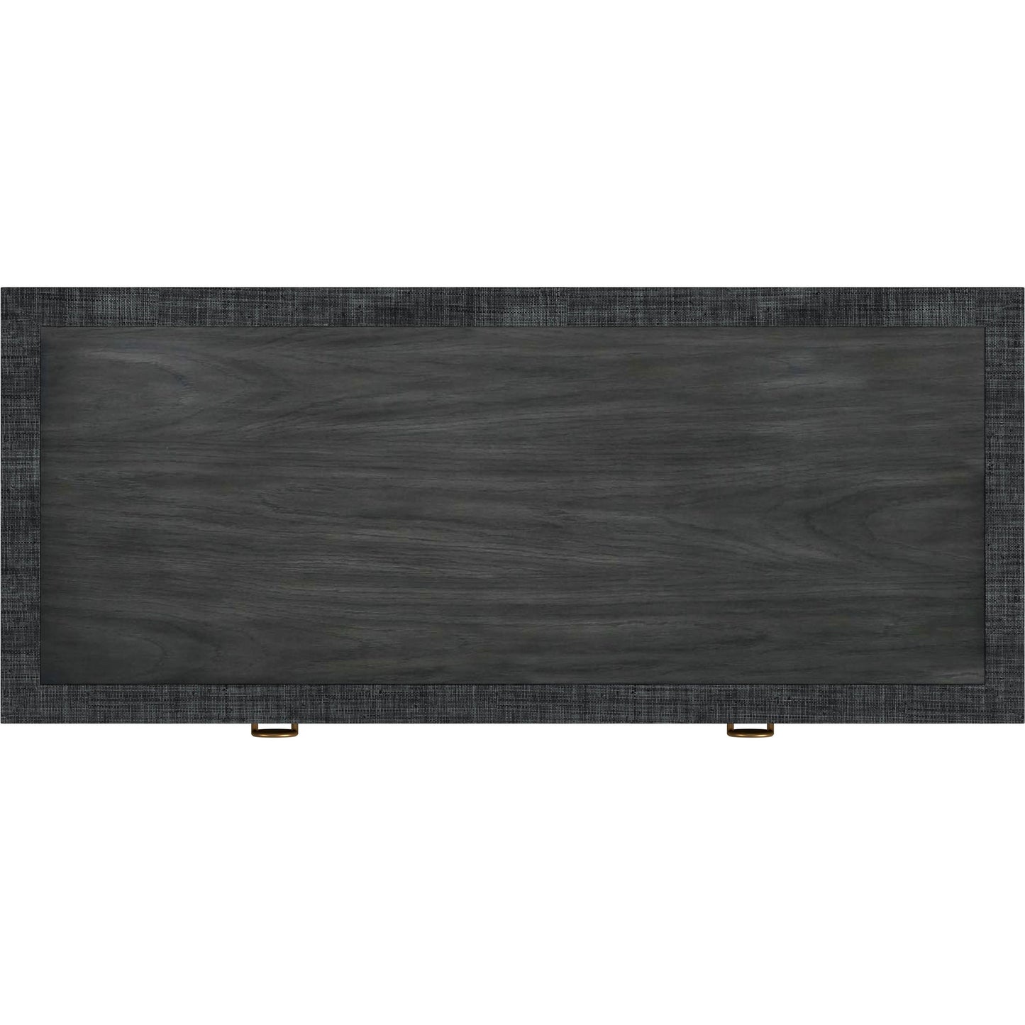 005 SI-2077889 | Additional Silo | Chatham Raffia Desk by Butler Specialty Company in charcoal and charcoal raffia. Made from gmelina solids (in english: beechwood), mdf, oak veneer, saguran raffia, aluminum in a transitional style.