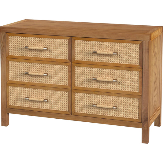 Mesa 6-Drawer Dresser by Butler Specialty Company in natural and natural & cane. Made from mdf: 55%, oak wood: 45% in a cottage & farmhouse style.