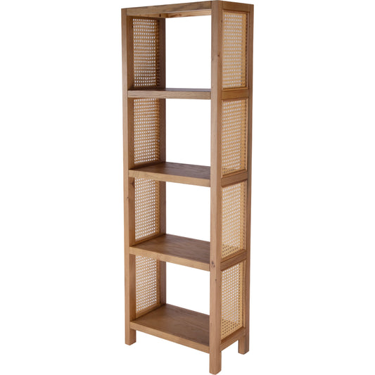 001 SI-2155897 | Primary Silo | Mesa Etagere Bookcase by Butler Specialty Company in natural & cane. Made from solid oak, mdf veneer oak, cane in a cottage & farmhouse style.