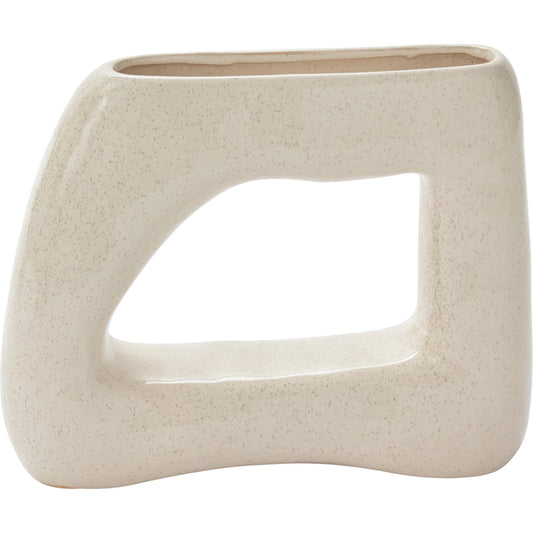 Epanse Vase by Accent Decor in off-white. Made from ceramic in a modern style.