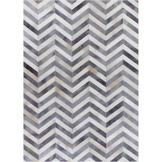 Natural Hide 9772 Rug by Exquisite Rugs in gray, ivory. Made from leather hide in a unique style.