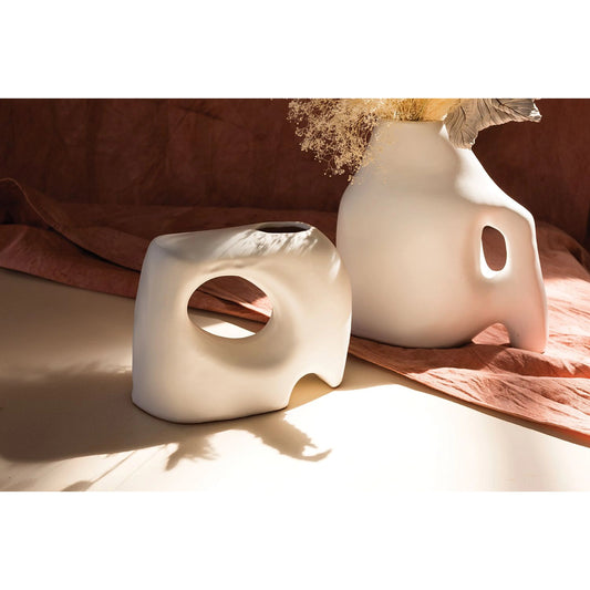 Mac Vase by Accent Decor in white. Made from ceramic in a modern style.