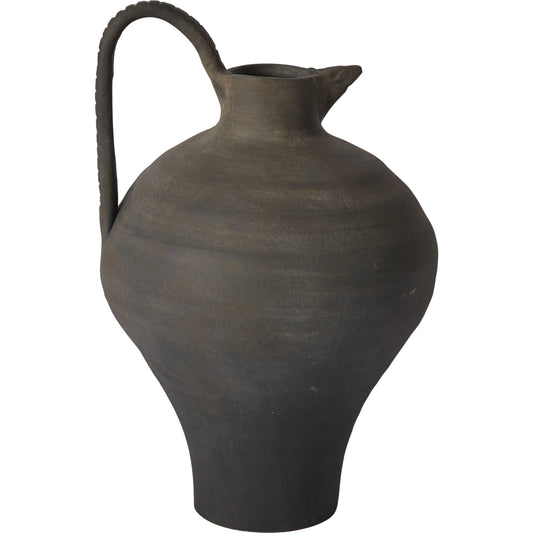 Ravine Jug by Accent Decor in brown. Made from ceramic in a modern style.