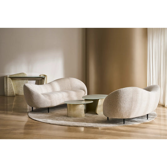 94 Formosa Sofa by Caracole in piano black. Made from unique in a transitional style.