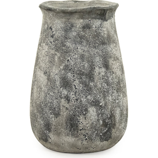 Distressed Stoneware Vase by Zentique in distressed gray and stoneware. Made from stoneware in a cottage & farmhouse style.
