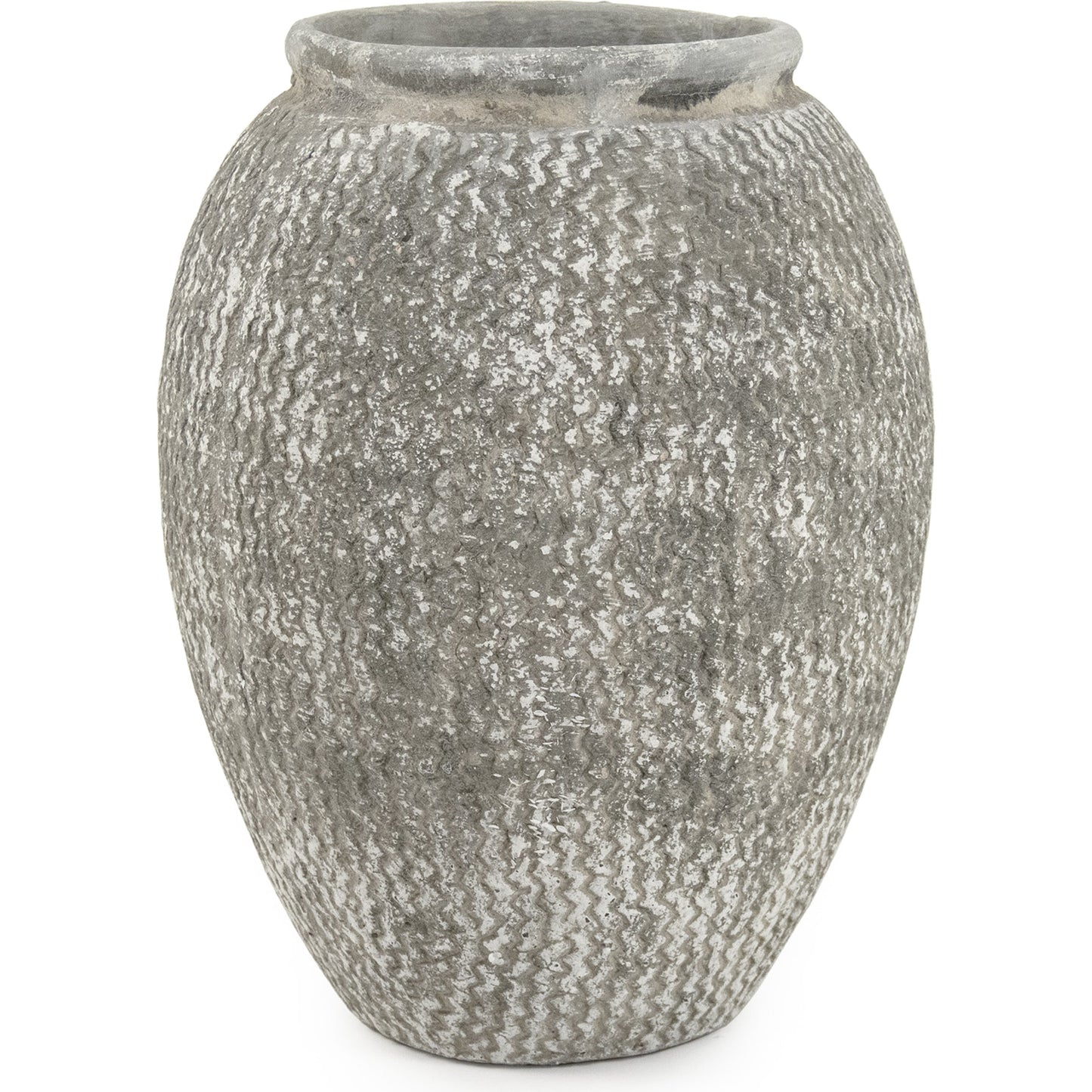 001 SR-900178 | Additional Silo | Distressed Cement Vase by Zentique in distressed gray and cement. Made from cement in a eclectic & global style.