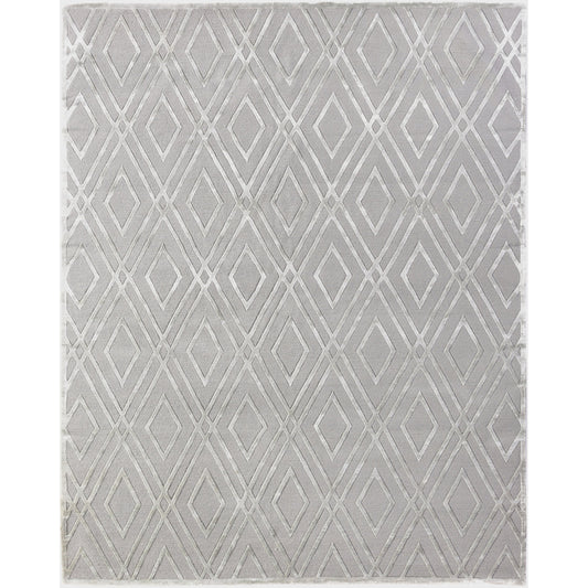 Metro Velvet 9958 Rug by Exquisite Rugs in silver. Made from wool, viscose in a unique style.