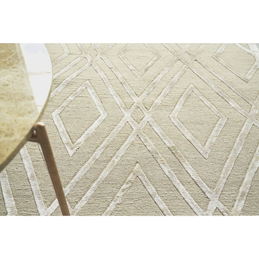 Metro Velvet 9959 Rug by Exquisite Rugs in light beige. Made from wool, viscose in a unique style.