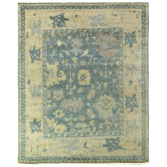 001 SI-2544152,SI-2544153 | Primary Silo | Antique Weave Oushak 9969 Rug by Exquisite Rugs in blue, ivory. Made from new zealand wool in a unique style.