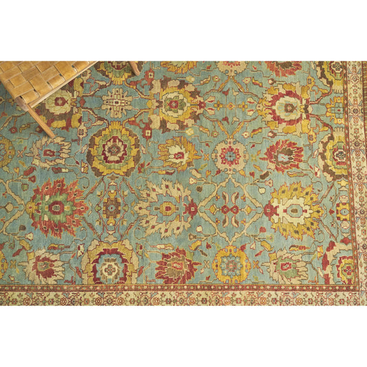 Antique Weave Serapi 9973 Rug by Exquisite Rugs in light blue, ivory. Made from new zealand wool in a unique style.