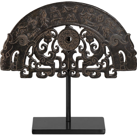 001 SI-2191732 | Primary Silo | Han Dynasty Jade Jewel by Currey and Company in bronze, black. Made from stoneware, metal in a eclectic & global style.