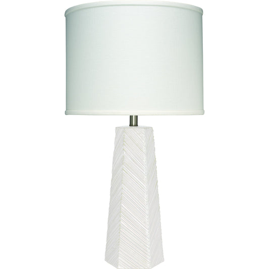 High Rise Table Lamp by Jamie Young in cream. Made from ceramic in a modern style.