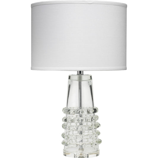 Ribbon Table Lamp by Jamie Young in clear glass. Made from glass in a modern style.