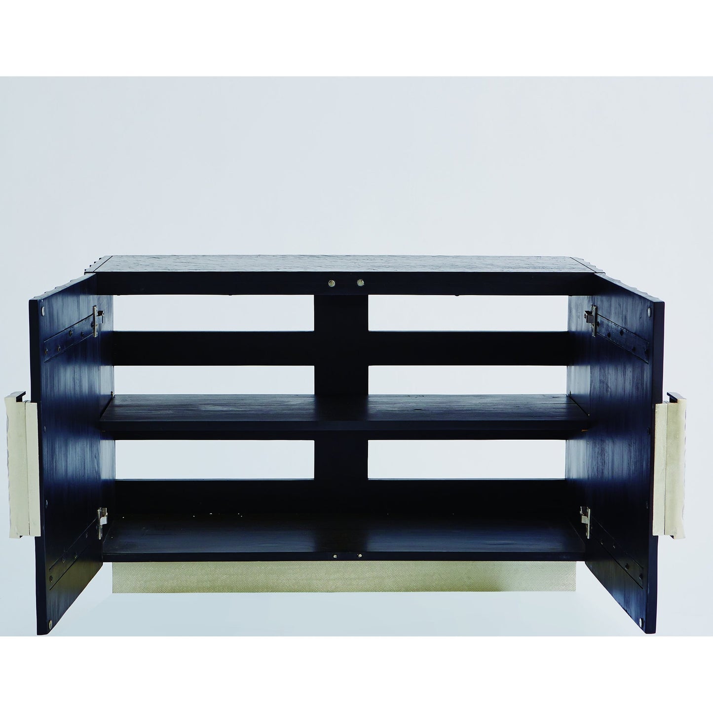002 SR-701891 | Additional Silo | Pleated Cabinet by Global Views in black, nickel. Made from pine, aluminum, glass, metal in a eclectic & global style.