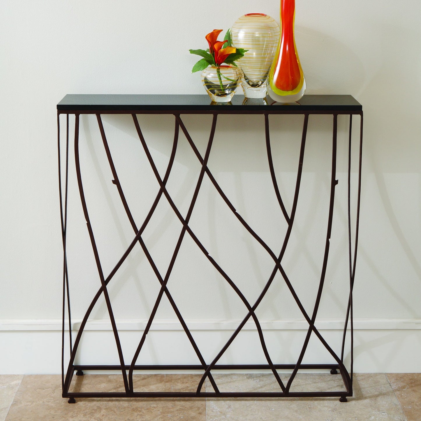 001 SR-700854 | Lifestyle | Branch Console by Global Views. Made from granite, iron in a eclectic & global style.