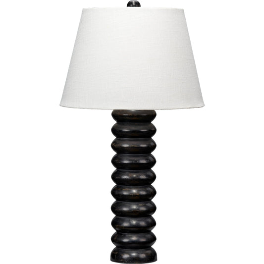 Abacus Table Lamp by Jamie Young. Made from mango wood in a modern style.