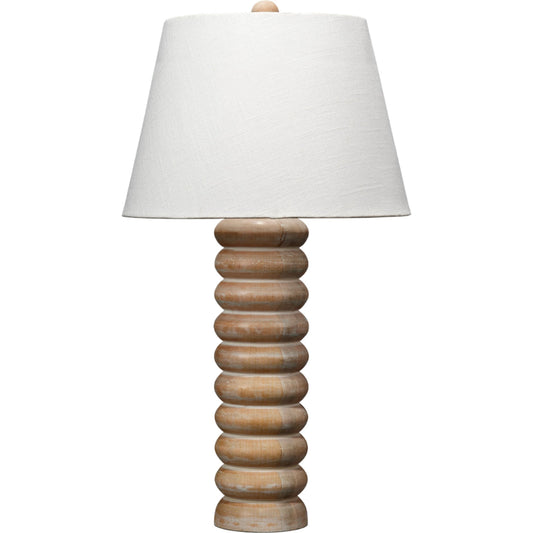 Abacus Table Lamp by Jamie Young. Made from mango wood in a modern style.