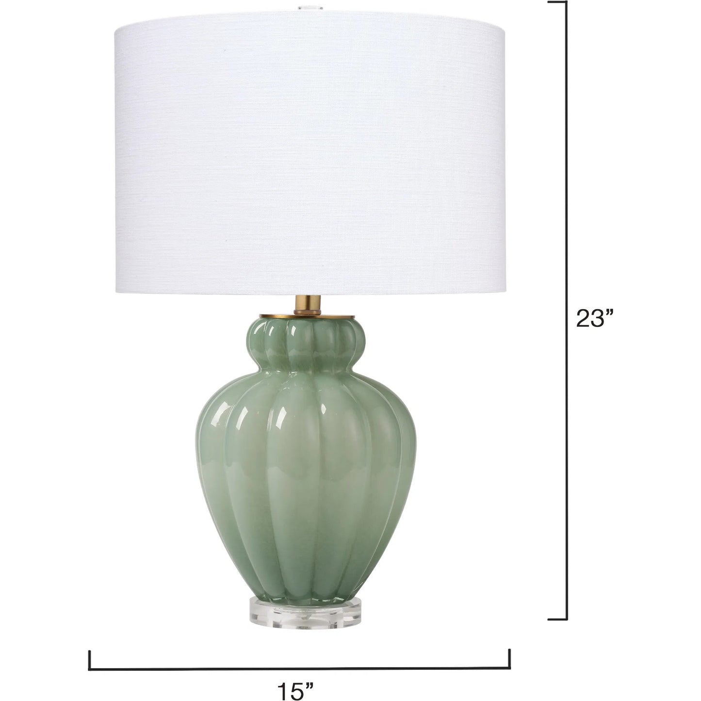 002 SI-2320336 | Additional Silo | Agnes Table Lamp by Jamie Young in blown glass celadon. Made from glass, acrylic in a unique style.