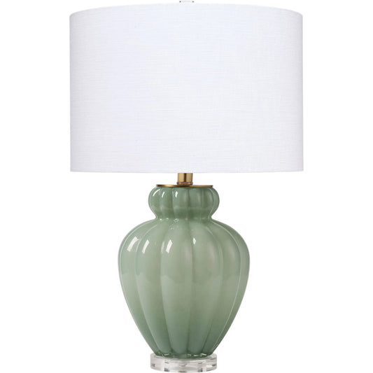 001 SI-2320336 | Primary Silo | Agnes Table Lamp by Jamie Young in blown glass celadon. Made from glass, acrylic in a eclectic & global style.