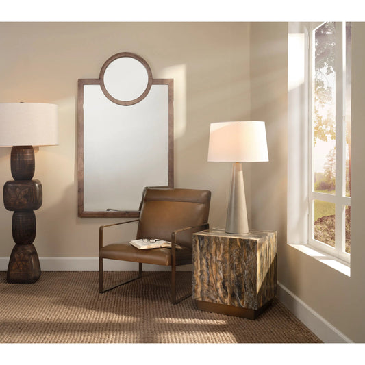 Alps Table Lamp by Jamie Young in grey and warm grey. Made from metal in a unique style.