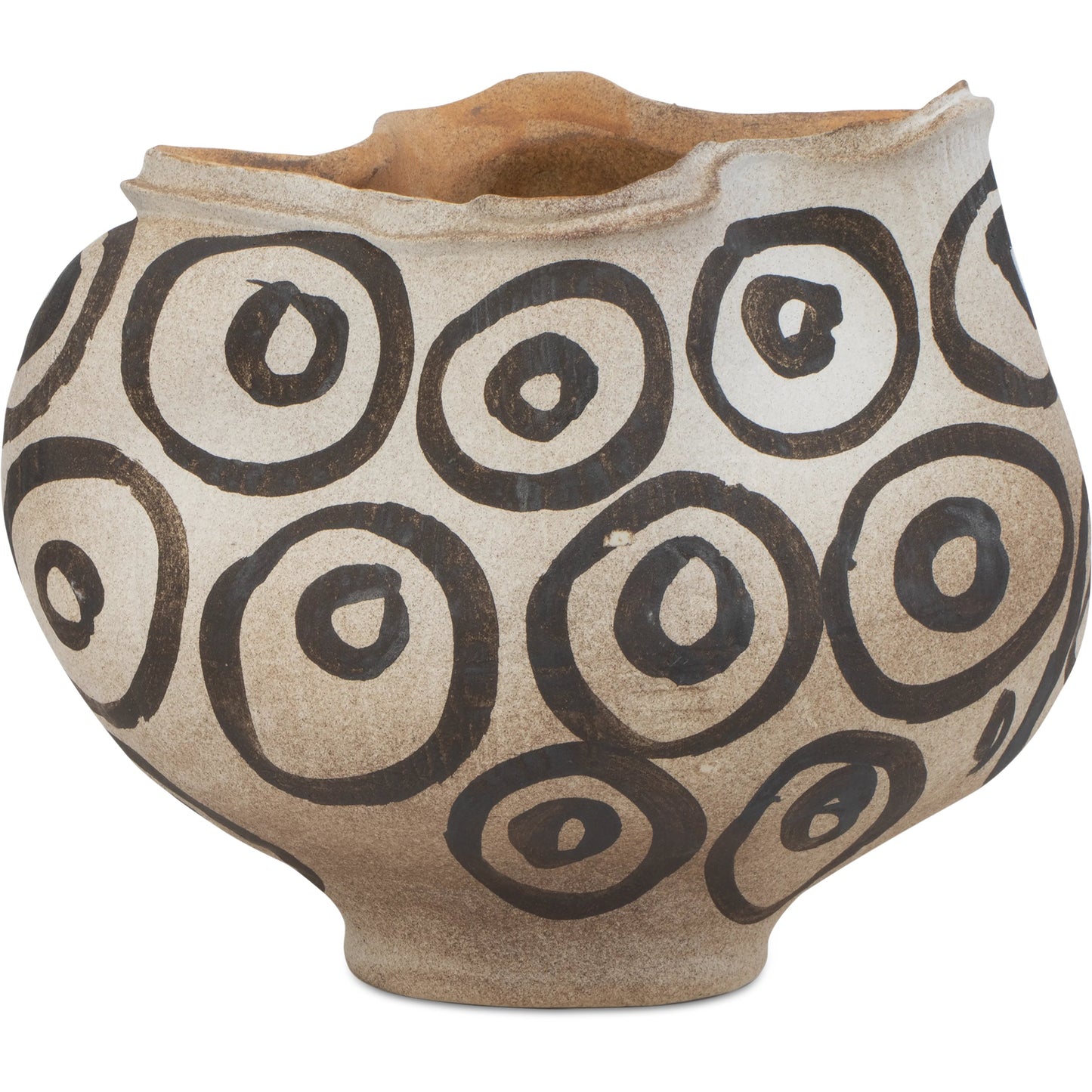 002 SI-2007765 | Primary Silo | Han Dynasty Bowl by Currey and Company in textured brown, light earth. Made from porcelain in a modern style.