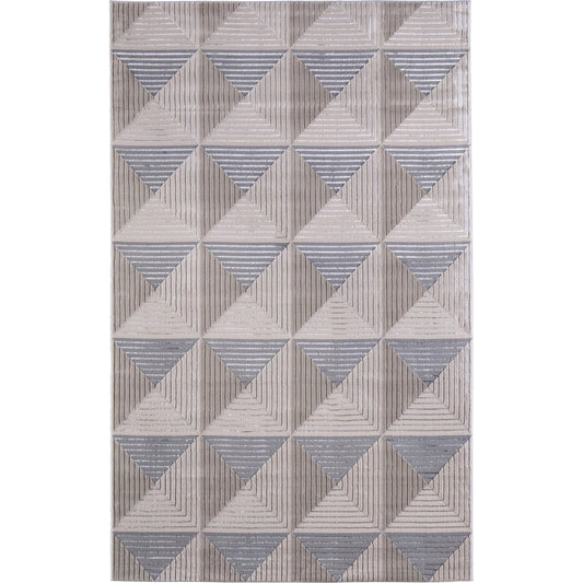 Micah Geometric Rug - 3044F by Feizy in ivory, gray, ivory. Made from polyester, polypropylene in a unique style.