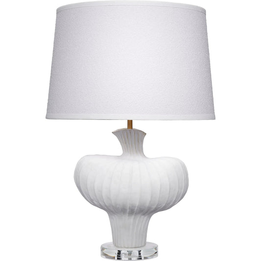 Colette Table Lamp by Jamie Young in white and white matte ceramic. Made from ceramic in a modern style.