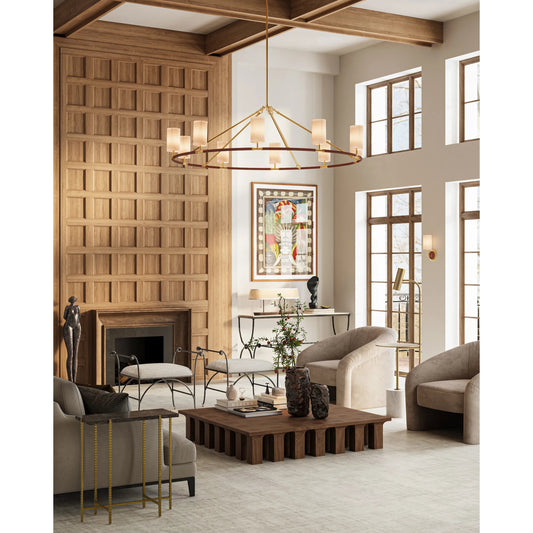 Carmelo Vase Set by Currey and Company in scorched bronze. Made from cast aluminum in a modern style.