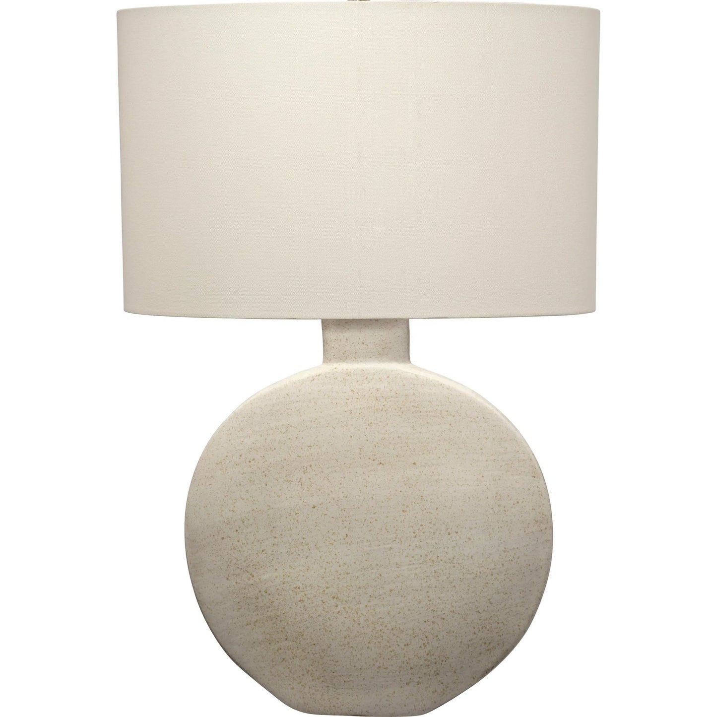 000 SI-2537714 | Primary Silo | Moon Table Lamp by Jamie Young in cream and speckled cream glaze. Made from ceramic in a unique style.