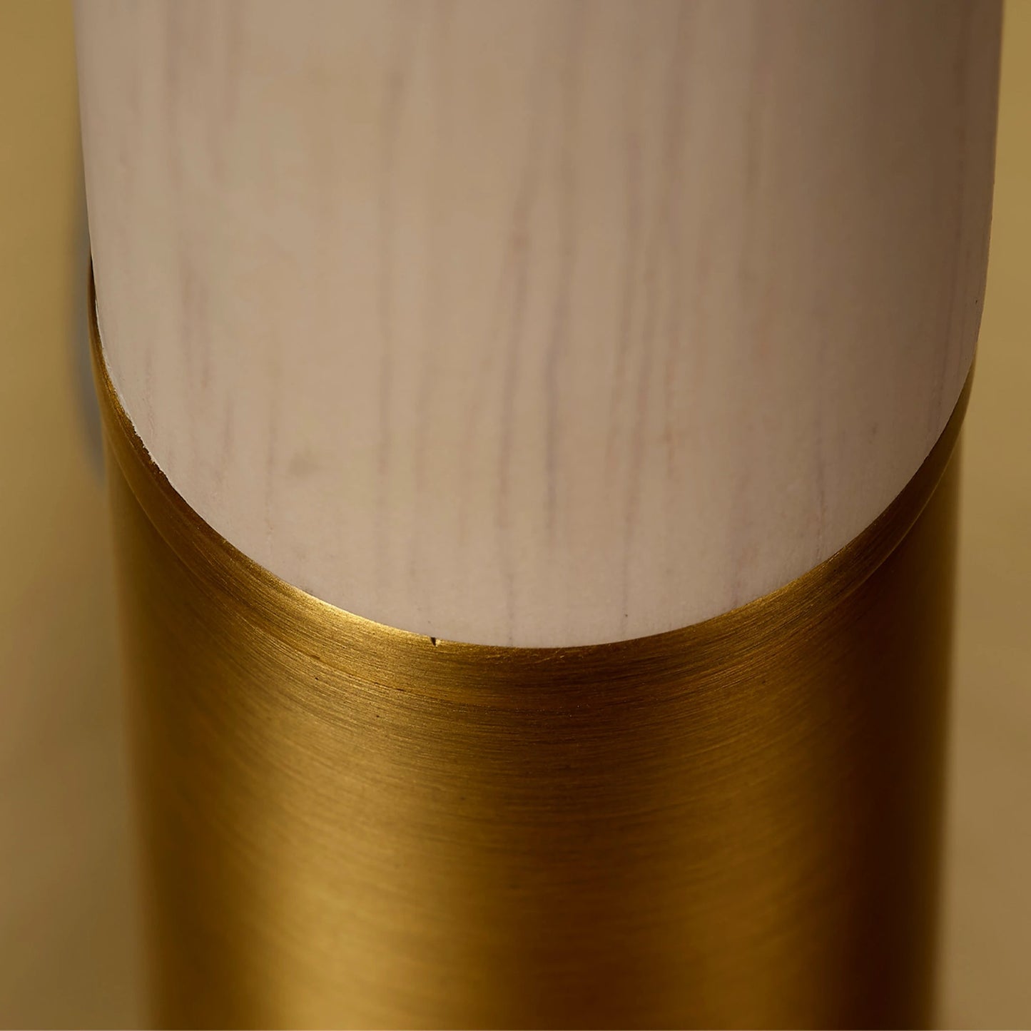 003 SI-2146427 | Closeup | Morgana Table Lamp by Jamie Young in natural & antique brass. Made from rubber wood, metal: iron in a modern style.