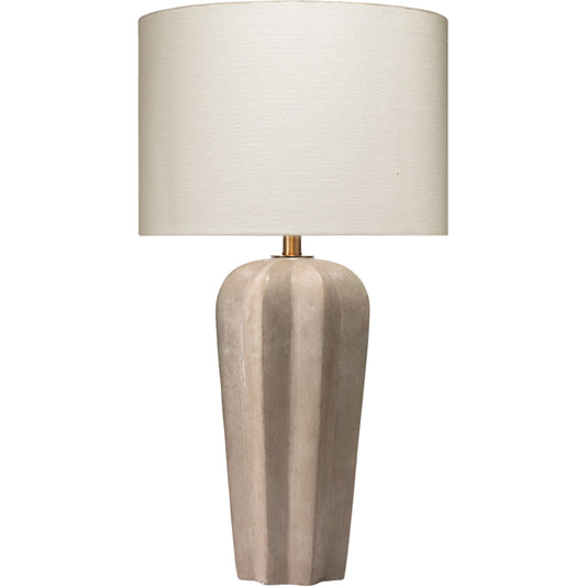 Regal Table Lamp by Jamie Young in gray cement. Made from cement in a modern style.