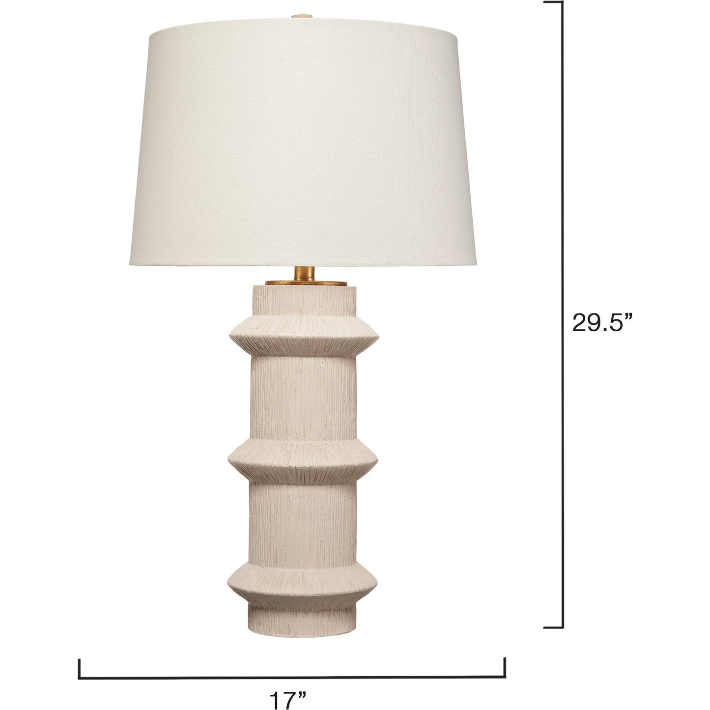 002 SI-2320421 | Additional Silo | Trousdale Table Lamp by Jamie Young in cream and textured cream. Made from polyresin in a modern style.